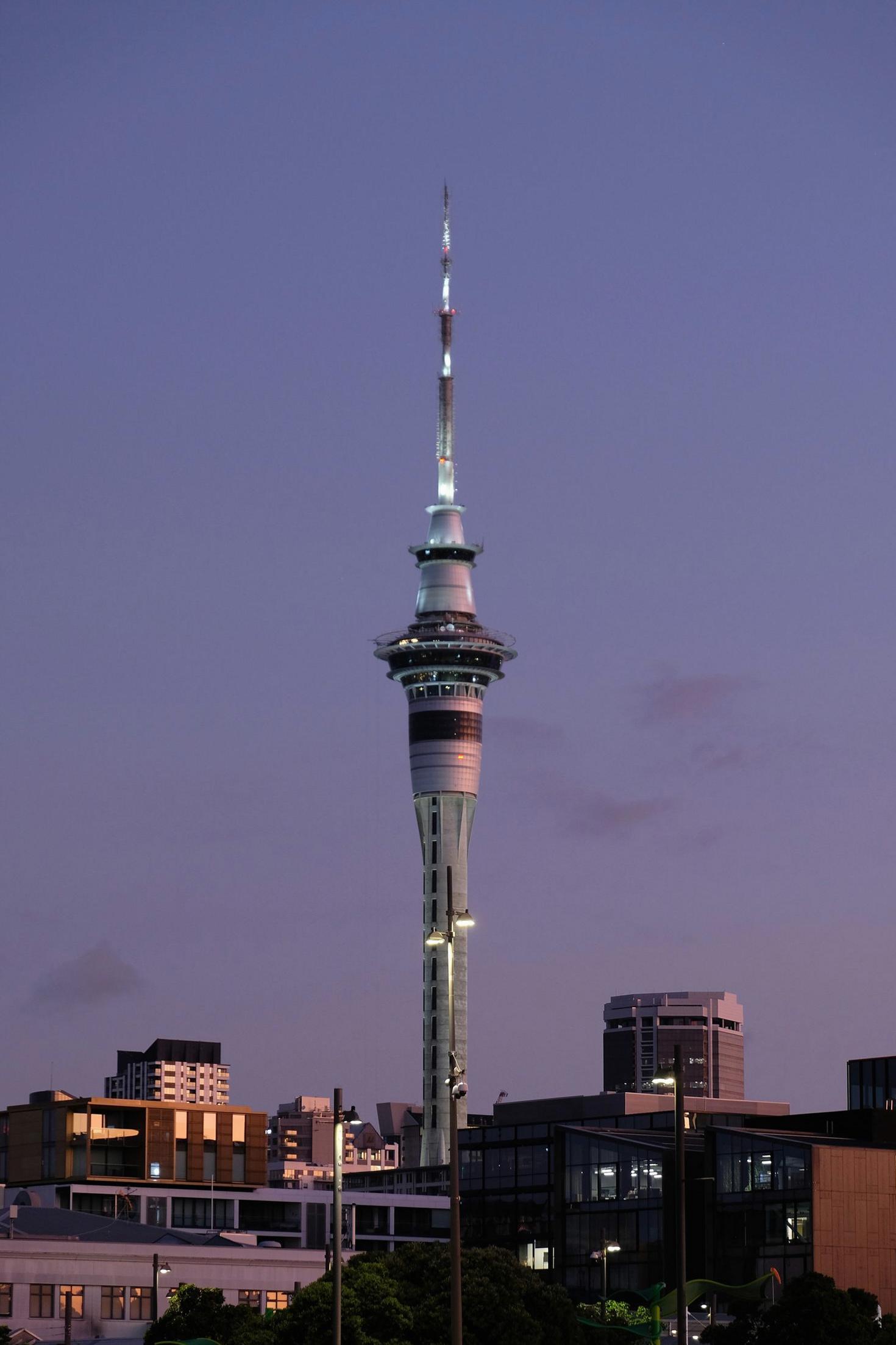 Auckland skyline at twilight